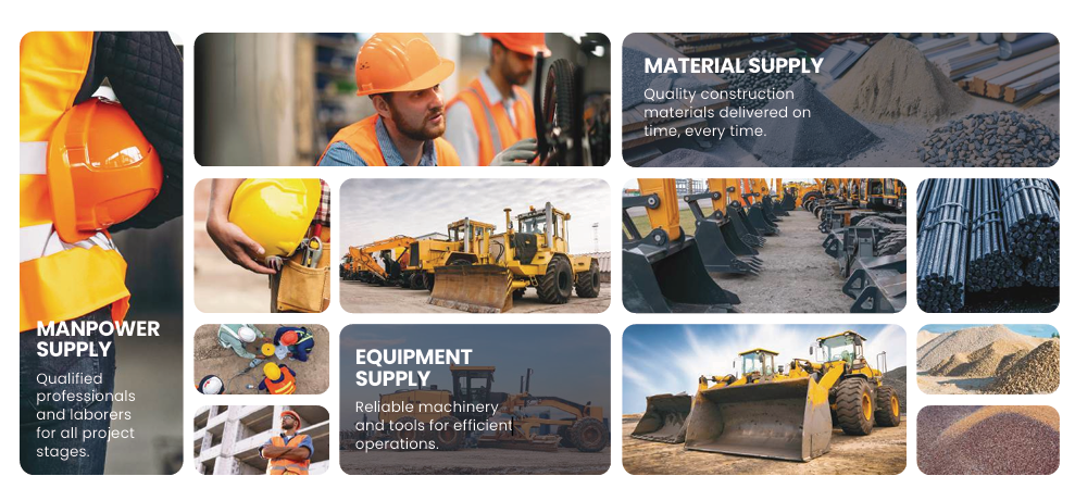 Manpower, Equipment, and Material Supply