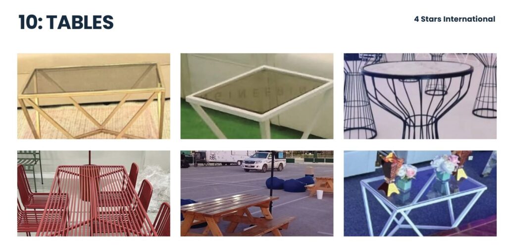 event rental furniture