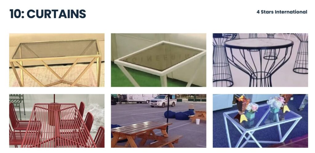 event rental furniture