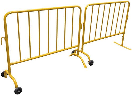 Professional metal barriers on deck showing elegant venue application and sophisticated crowd management solutions