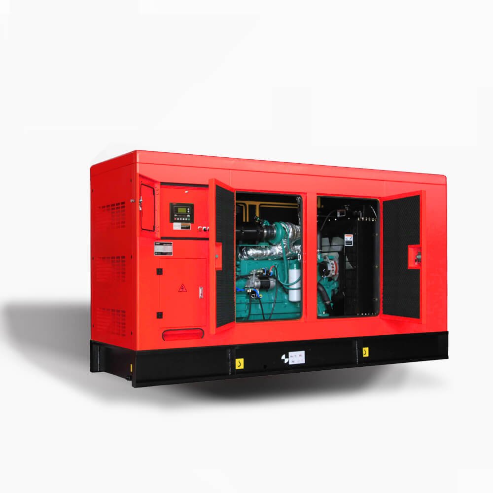 Professional portable generator with wheels and comprehensive electrical controls