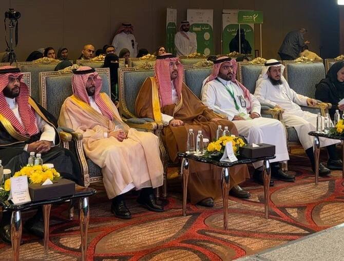 Saudi National Day branded entrance arch with banners and traditional celebration at public festival event setup rental