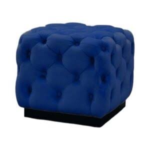 White cube ottomans with round glass top center table outdoor lounge rental Saudi Arabia