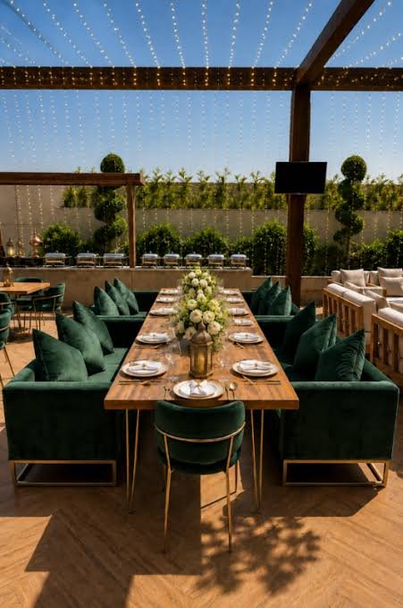 Large gathering with diverse party chair styles arranged for comfort