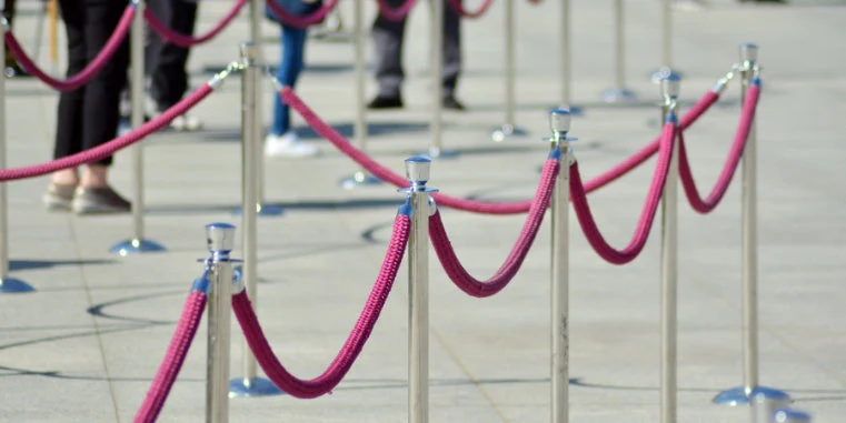 Galvanized steel post and twisted cable rope barrier installed along roadside for pedestrian safety rental Saudi Arabia