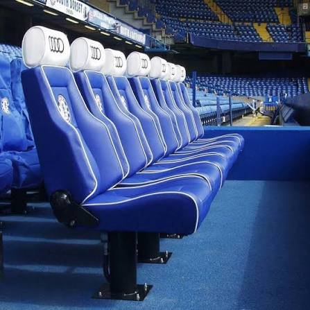 Premium grey bowl seats with armrests and cup holders stadium rental Riyadh