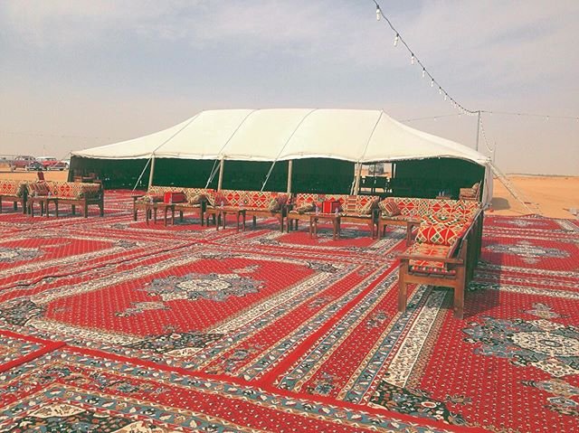 Large event marquee with full weather protection setup